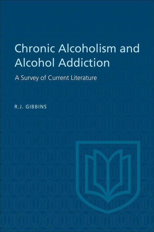 Book cover of Chronic Alcoholism and Alcohol Addiction