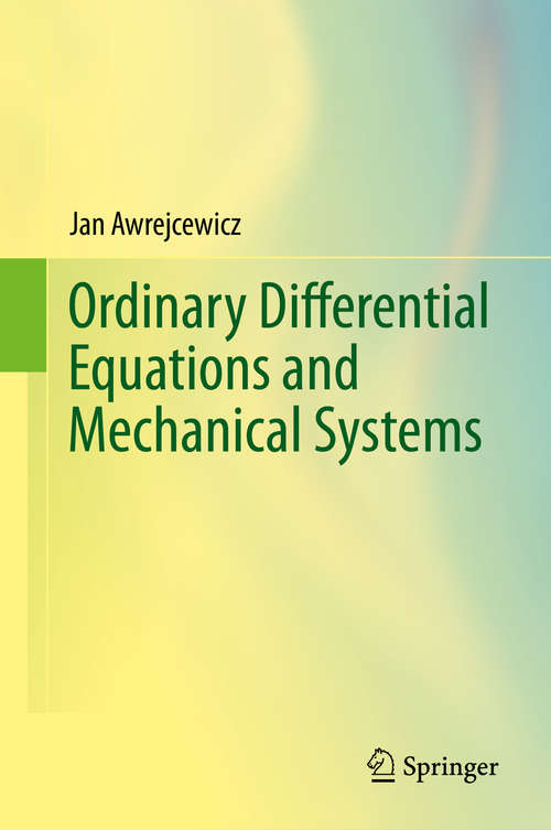 Book cover of Ordinary Differential Equations and Mechanical Systems