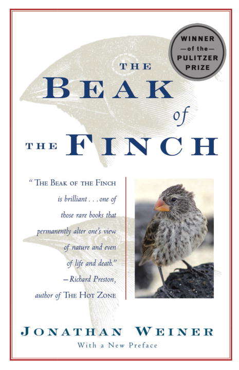 Book cover of The Beak of the Finch: A Story of Evolution in Our Time