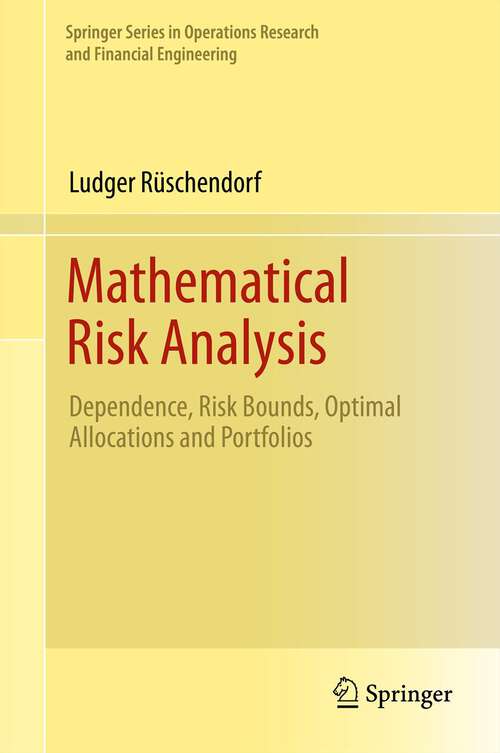 Book cover of Mathematical Risk Analysis