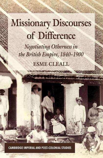 Book cover of Missionary Discourses of Difference