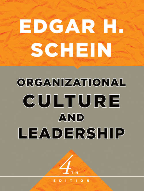 Book cover of Organizational Culture and Leadership