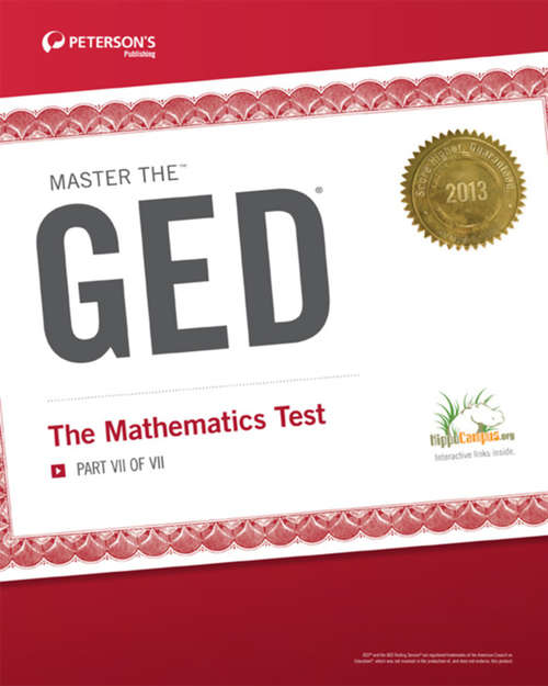 Book cover of Master the GED: The Mathematics Test