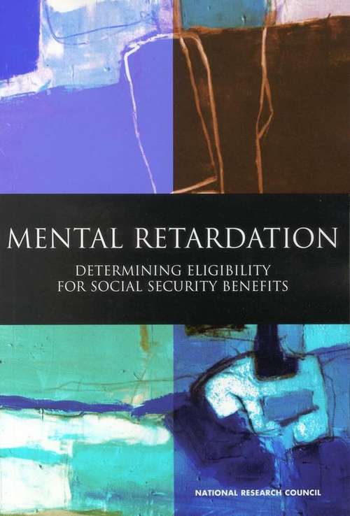 Book cover of Mental Retardation: Determining Eligibility For Social Security Benefits