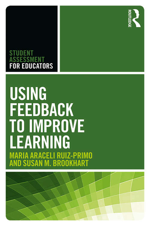 Book cover of Using Feedback to Improve Learning (Student Assessment for Educators)