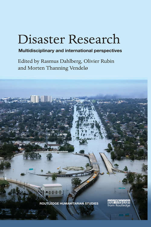Book cover of Disaster Research: Multidisciplinary and International Perspectives (Routledge Humanitarian Studies)