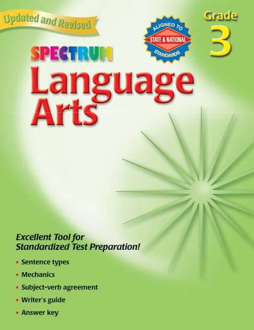 Book cover of Spectrum Language Arts, Grade 3