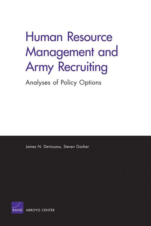 Human Resource Management and Army Recruiting