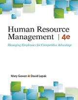Book cover of Human Resource Management: Managing Employees For Competitive Advantage (4)