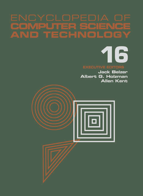 Book cover of Encyclopedia of Computer Science and Technology: Volume 16 - Index (Computer Science And Technology Encyclopedia Ser.)