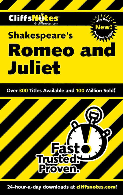 Book cover of CliffsNotes on Shakespeare's Romeo and Juliet