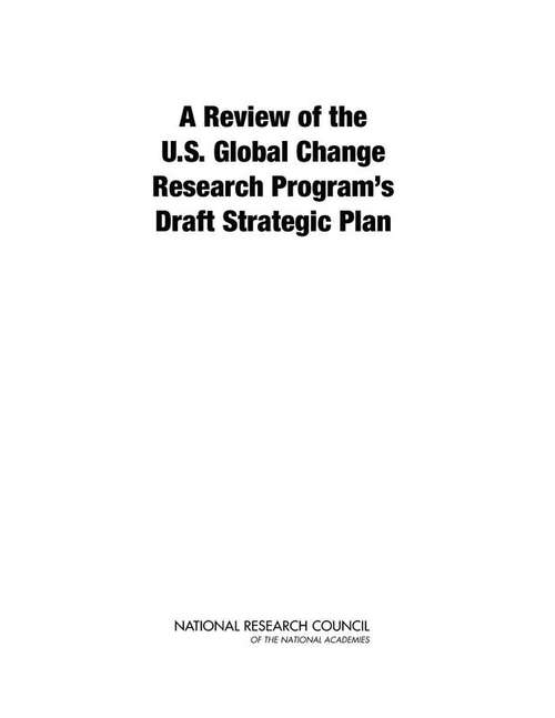 A Review of the U.S. Global Change Research Program's Strategic Plan