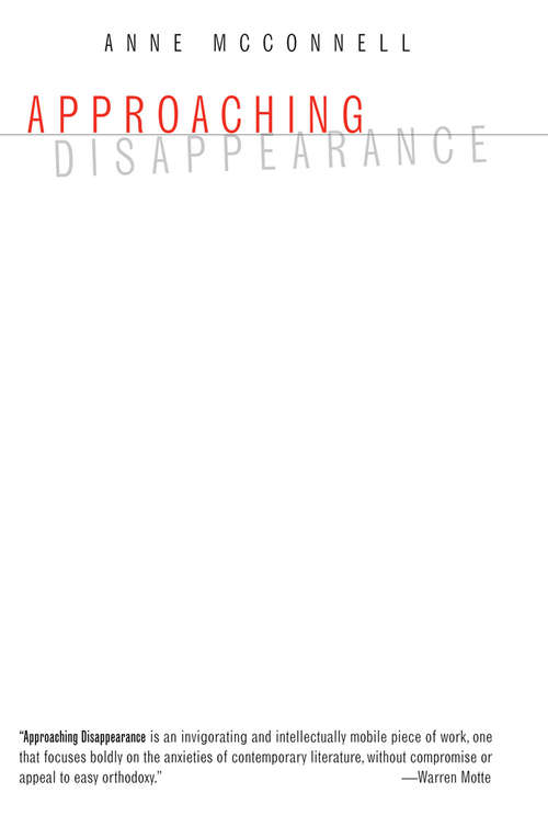 Book cover of Approaching Disappearance