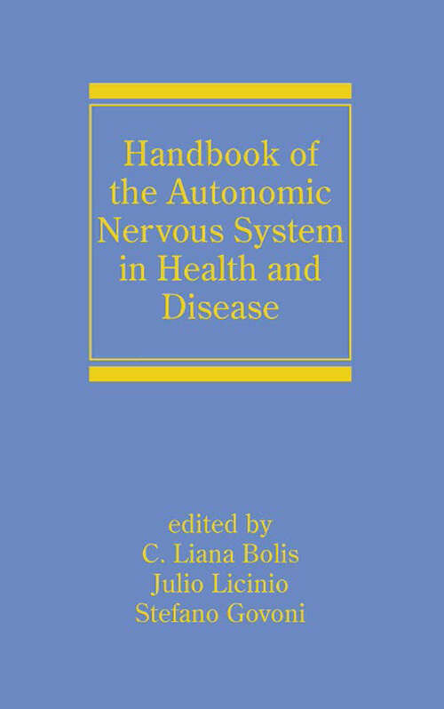 Book cover of Handbook of the Autonomic Nervous System in Health and Disease (1)