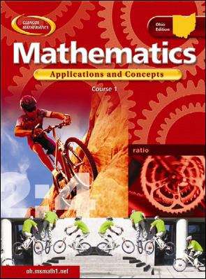 Book cover of GLENCOE MATHEMATICS: Mathematics Applications and Concepts, Course 1 [Grade 6] (Ohio)