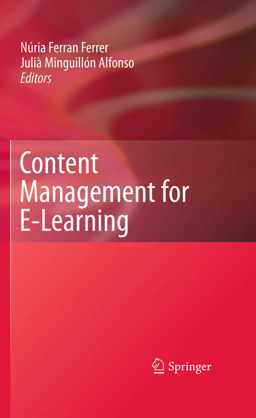 Book cover of Content Management for E-Learning