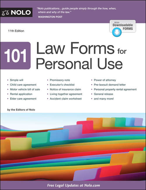 Book cover of 101 Law Forms for Personal Use (Eleventh Edition)