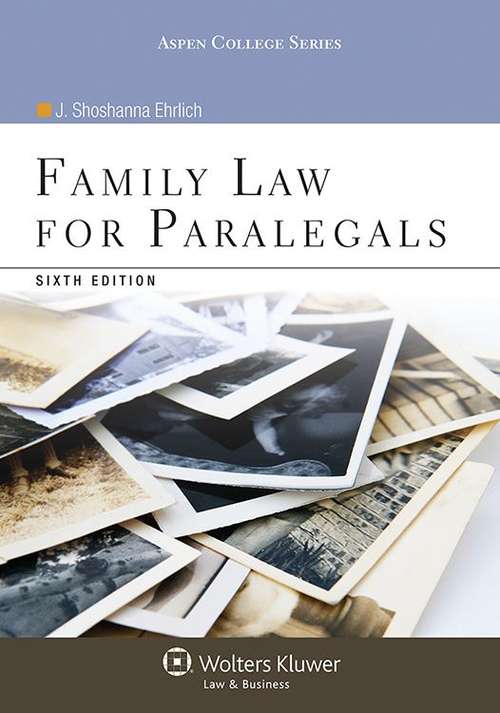 Book cover of Family Law for Paralegals