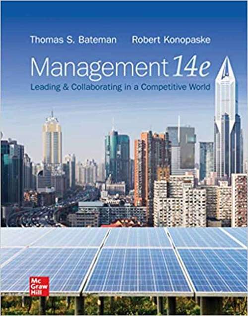 Book cover of Management: Leading and Collaborating in a Competitive World (Fourteenth Edition)