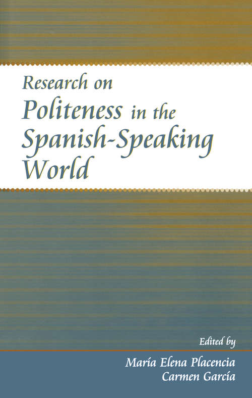 Book cover of Research on Politeness in the Spanish-Speaking World