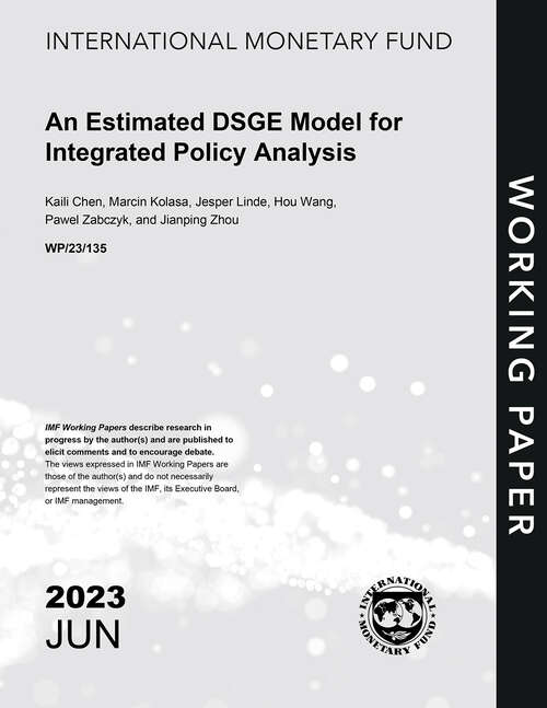 Book cover of An Estimated DSGE Model for Integrated Policy Analysis