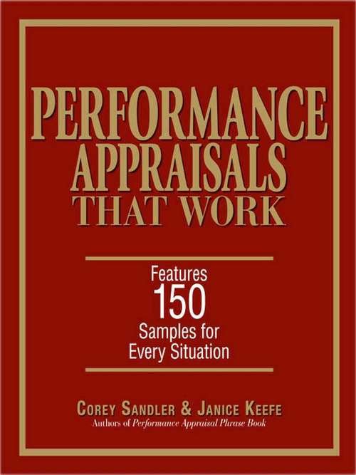 Book cover of Performance Appraisals That Work