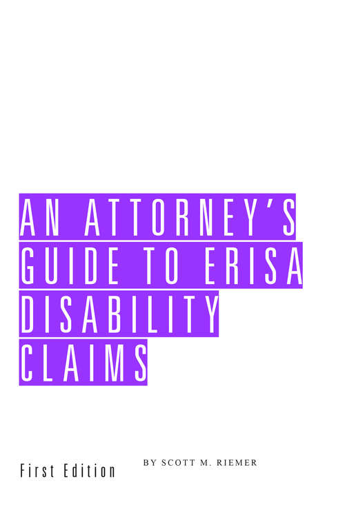 Book cover of An Attorney's Guide to ERISA Disability Claims