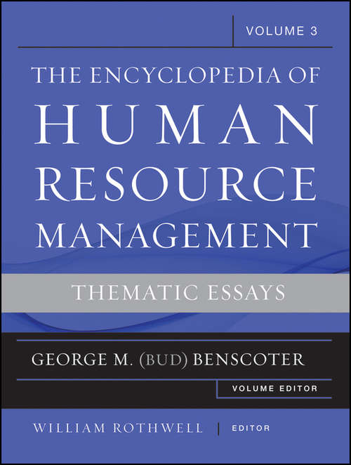 Book cover of Encyclopedia of Human Resource Management, Critical and Emerging Issues in Human Resources