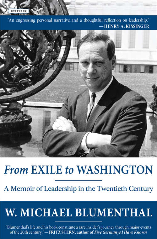 Book cover of From Exile to Washington: A Memoir of Leadership in the Twentieth Century