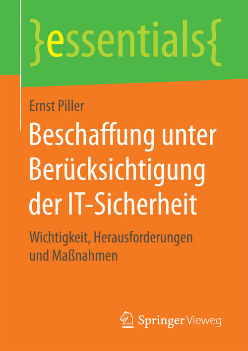 Book cover of Beschaffung unter Berücksichtigung der IT-Sicherheit