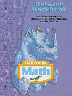 Book cover of Harcourt Math: Reteach Workbook (Grade #4)