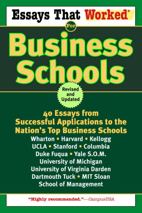 Book cover of Essays That Worked for Business Schools (Revised)