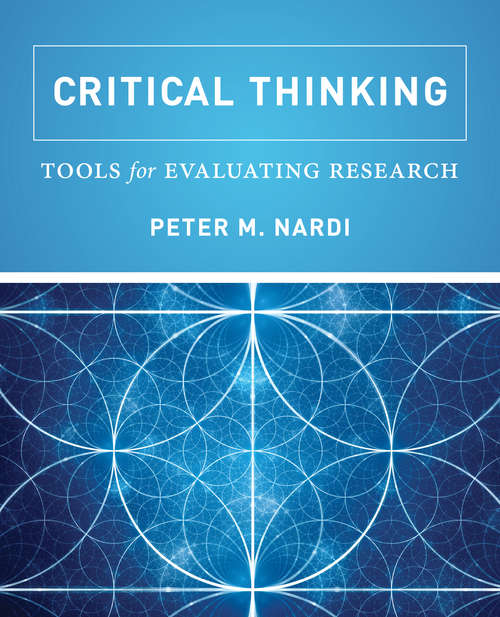 Book cover of Critical Thinking: Tools for Evaluating Research