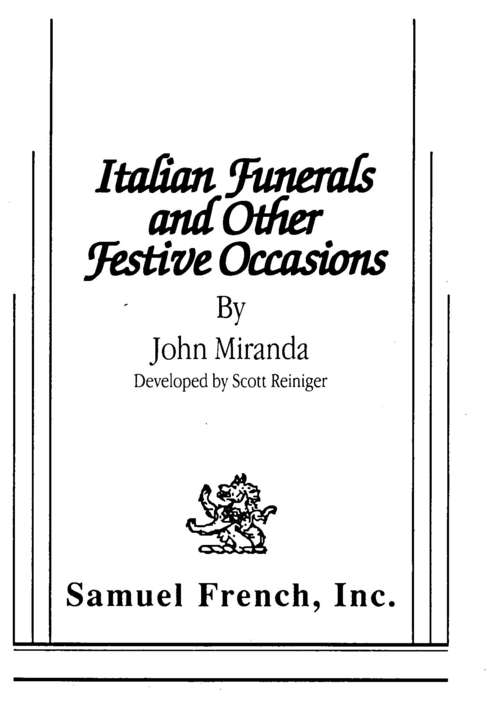Book cover of Italian Funerals and Other Festive Occasions
