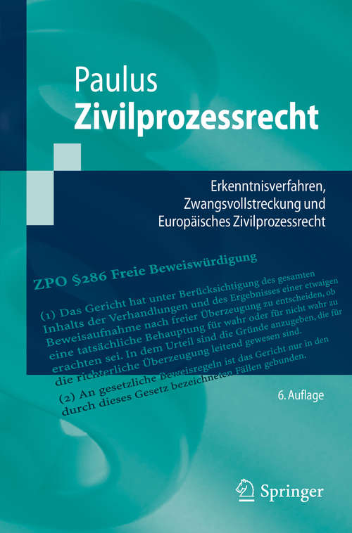 Book cover of Zivilprozessrecht