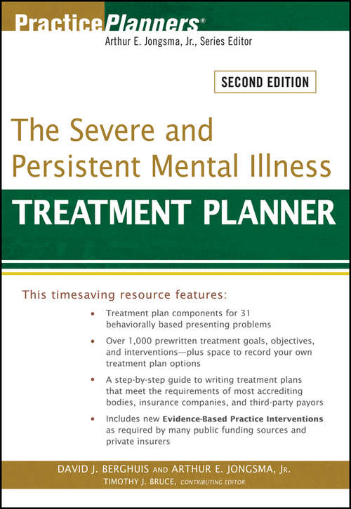 Book cover of The Severe and Persistent Mental Illness Treatment Planner