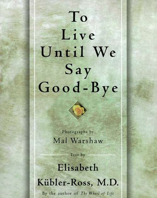 Book cover of TO LIVE UNTIL WE SAY GOOD BYE