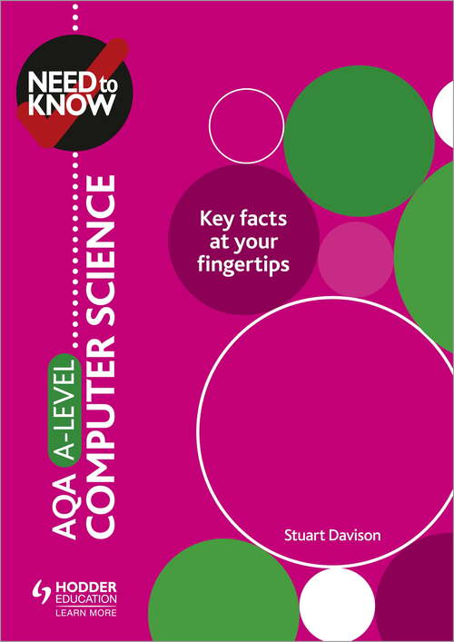 Book cover of Need to Know: Aqa A-level Computer Science Epub