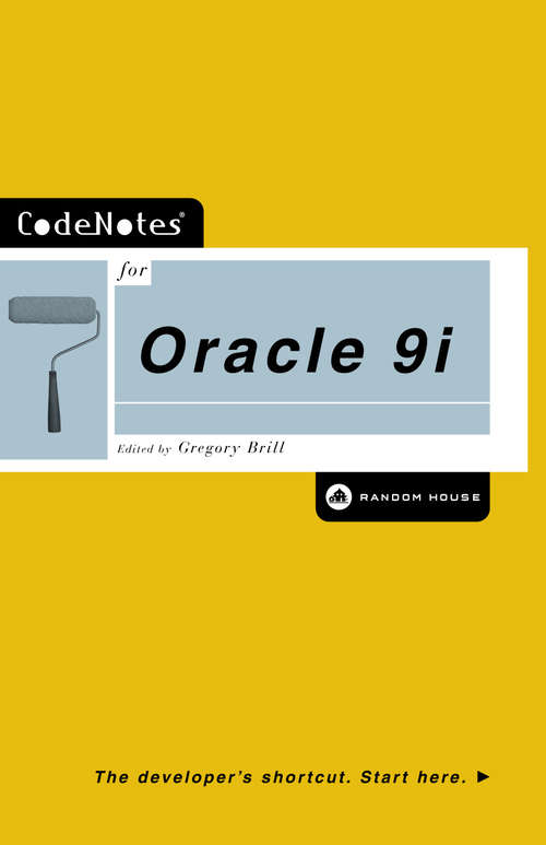 Book cover of CodeNotes for Oracle 9i