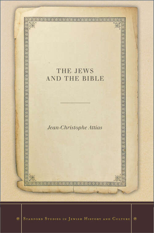 Book cover of The Jews and the Bible