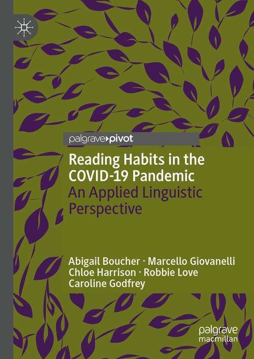 Book cover of Reading Habits in the COVID-19 Pandemic: An Applied Linguistic Perspective (2024)
