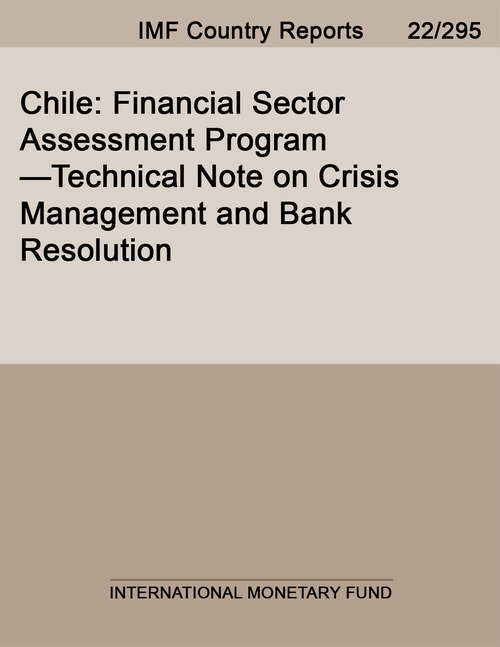 Book cover of Chile: Financial Sector Assessment Program—Technical Note on Crisis Management and Bank Resolution