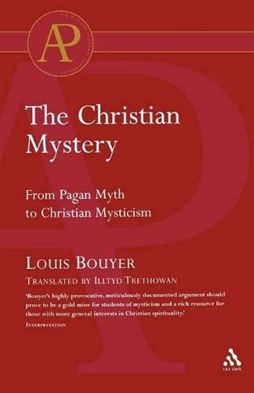 Book cover of Christian Mystery (Academic Paperback Ser.)