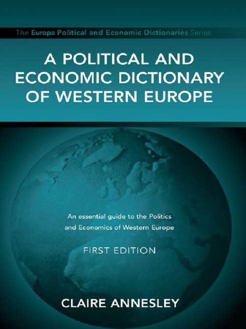 Book cover of A Political and Economic Dictionary of Western Europe