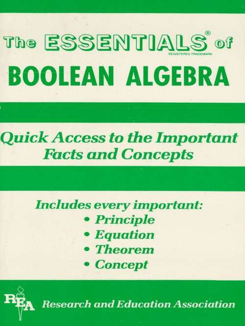 Book cover of Boolean Algebra Essentials