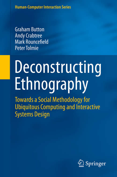 Book cover of Deconstructing Ethnography