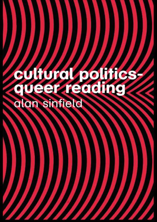 Book cover of Cultural Politics - Queer Reading (2) (New Cultural Studies)