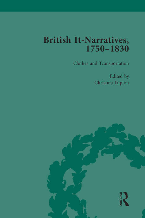 Book cover of British It-Narratives, 1750-1830, Volume 3