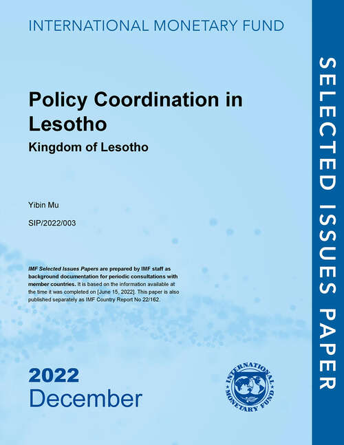 Book cover of Policy Coordination in Lesotho: Kingdom Of Lesotho