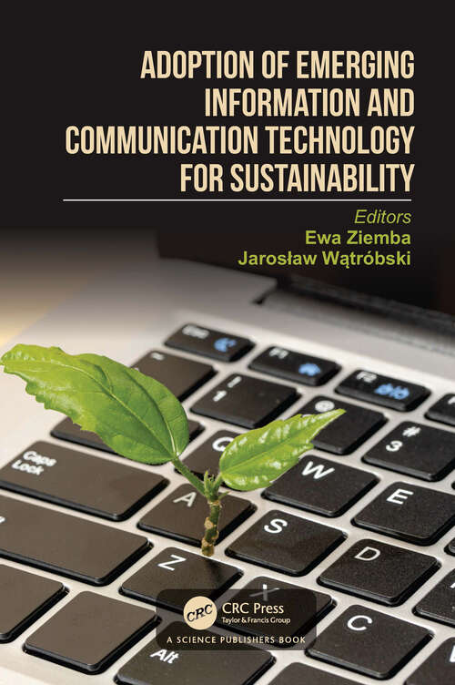 Book cover of Adoption of Emerging Information and Communication Technology for Sustainability